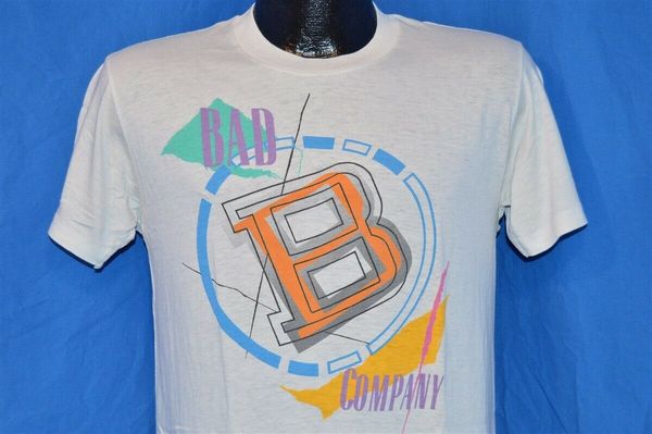 

vintage 80s bad company fame & fortune tour 1986-87 white soft rock t-shirt m