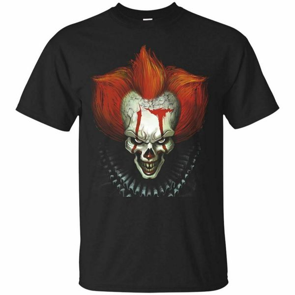 

это pennywise черный, navy футболка halloween horror scary movie рубашка с коротким рукавом vintage tee shirt