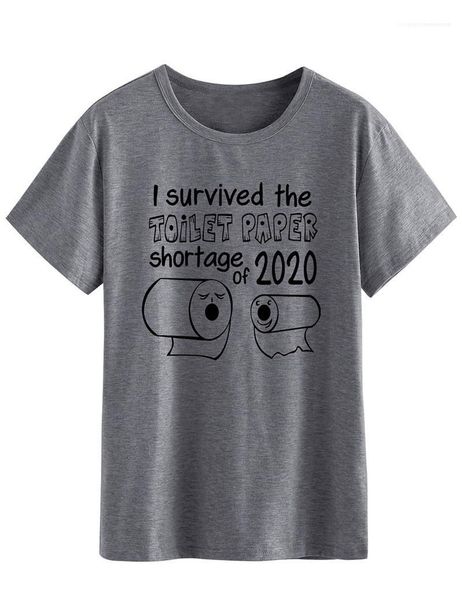 

womens tshirts summer slim short sleeve ladies toilet paper letter print tees female apparel crew neck, White