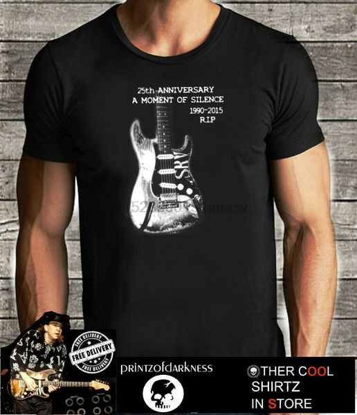 

mens black t shirt stevie ray vaughan 25th anniversary tribute post