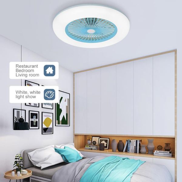 

led light with ceiling fan 180v-265v led lamp with app mobile phone control for bedroom living room dining room
