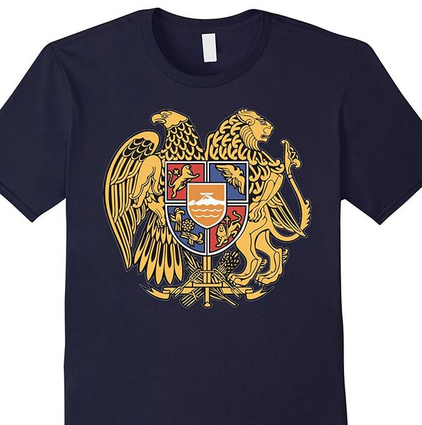 

fashion men t shirts round neck armenia coat of arms t shirt national armenian emblem tee