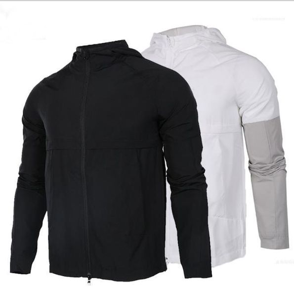 

casual windbreaker new mens designer sports jacket spring autumn thin loose plus size hooded coat outdoor stormsuit, Black;brown