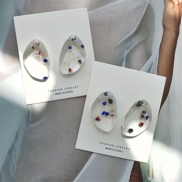 

мода геометрическая смолы серьги стержня прозрачный ретро минималистский нерегулярное акриловые серьги для женщин ювелирные аксессуары, Golden;silver