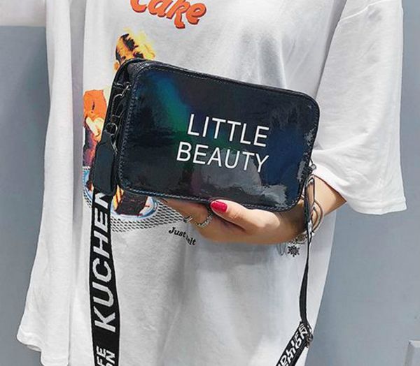 

Female 2020 New Ins Wild Messenger Wide Shoulder Strap Laser Small Square Bag Shoulder Bags Best Selling