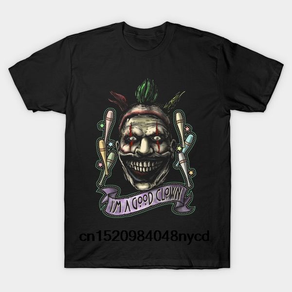 

printed men t shirt cotton tshirt o-neck short-sleeve new style twisty the clown tv women t-shirt