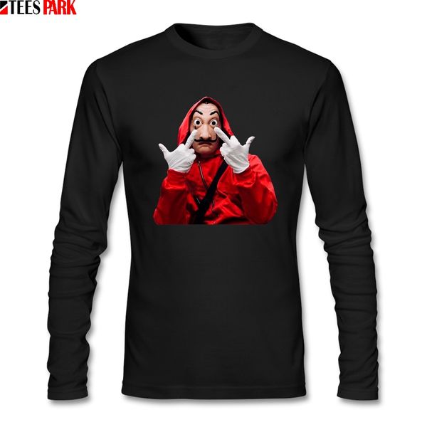 

the house of paper la casa de papel t shirt men's latest 100% cotton long sleeve t-shirt male clothing printed tee shirt