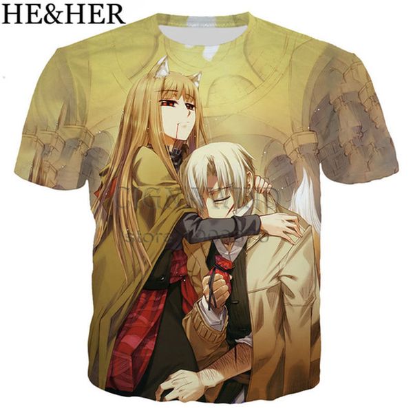

new anime spice and wolf cute girl favorite 3d print shirts plus size horror aesthetic men clothing
