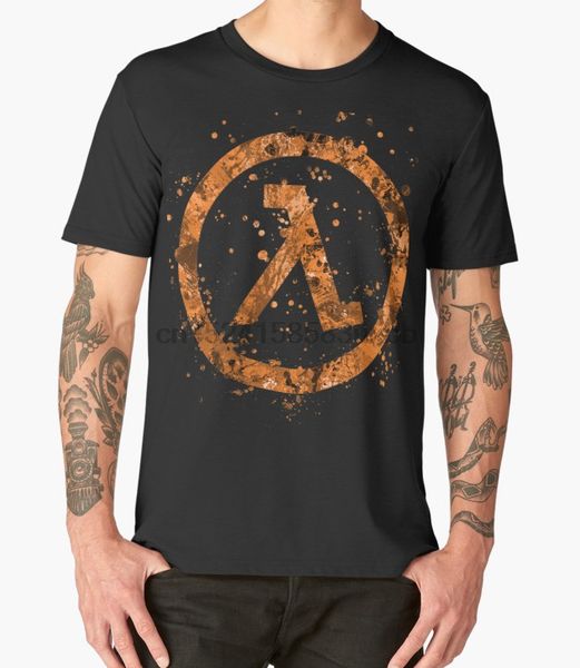 

printed men t shirt cotton o-neck tshirts half life splatter short-sleeve women t-shirt