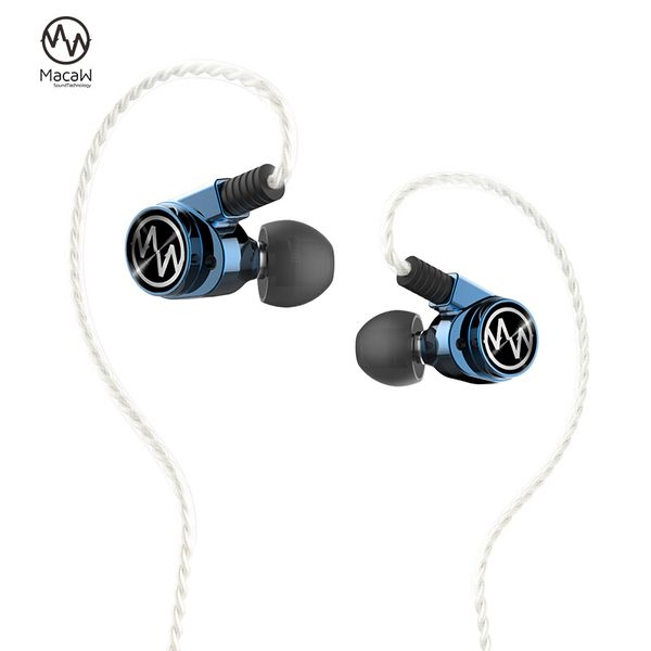 

macaw gt600s pro hybrid driver noisecancelling earphones monitor dj hifi stereo mmcx metal music earphone detachable cable