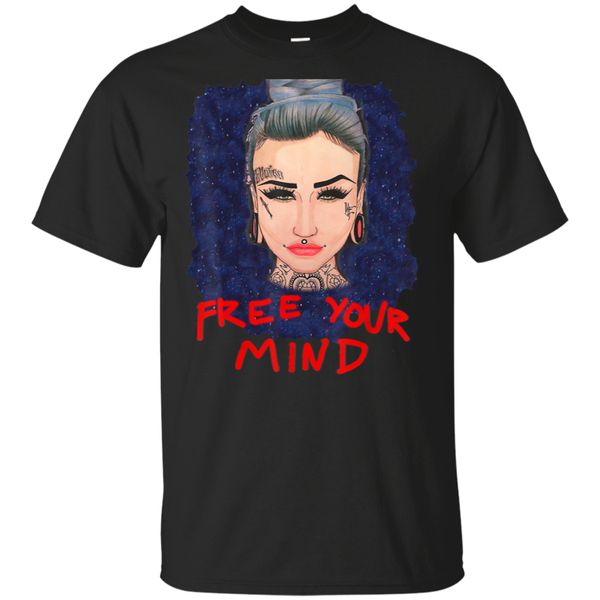 

free your mind t - shirt black для мужчин - женщин бесплатная доставка tee shirt