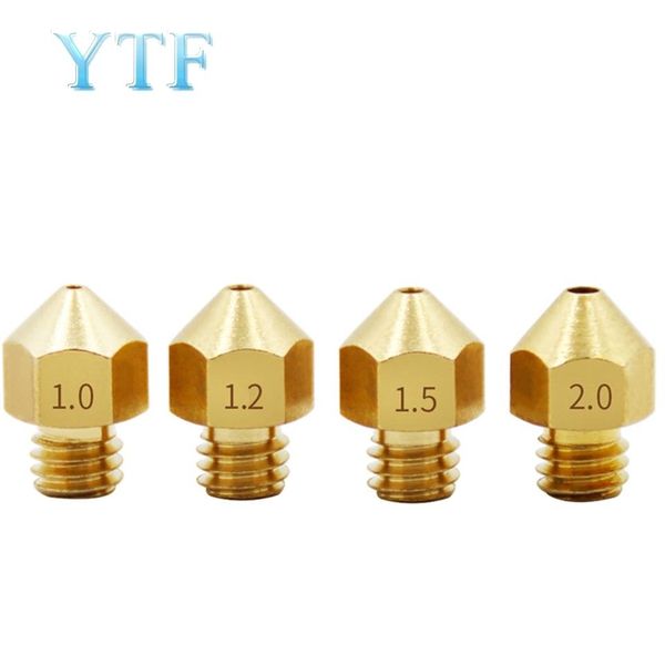 

3d printer parts & accessories 3d printer mk8 brass large diameter nozzle diy kit spray extrusion head 1.0 1.2 1.5mm 1.75/3mm accessories