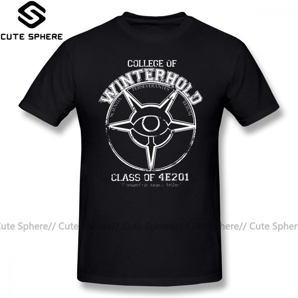 

elder scrolls тенниска винтерхолд выпускник колледжа t-shirt 100 процентов хлопка 6xl tee shirt graphic коротким рукавом fun basic tshirt