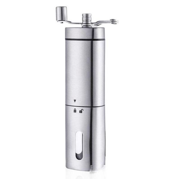 

itchen appliances makers yajiao portable manual coffee grinder transparent stainless steel hand crank coffee machine for travel, camping