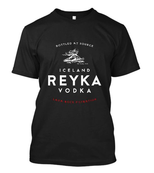 

new reyka vodka iceland glacier drink alcohol black t-shirt