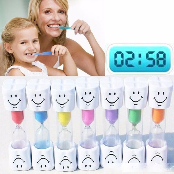

children kids toothbrush timer smiling face 3-minute smile sandglass tooth brushing hourglass sand clock home decoration