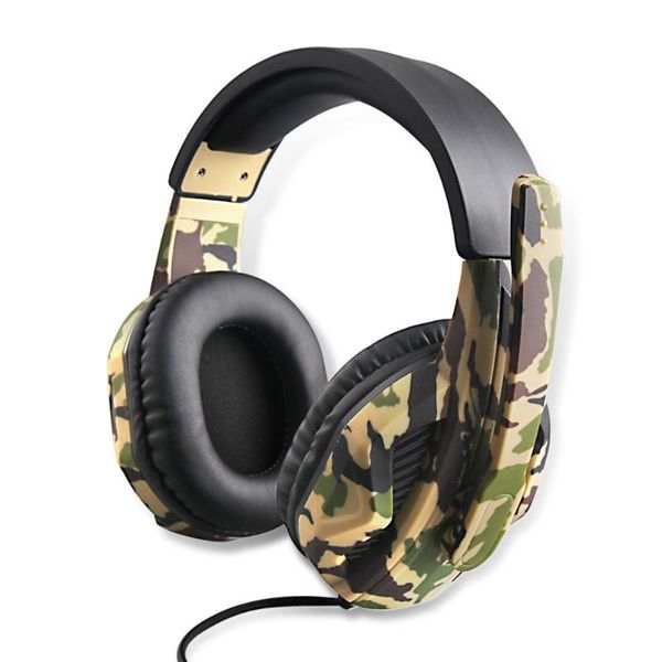 

wired headphone gaming camouflage headset adjustable with microphone for computer phone xbox switch pc