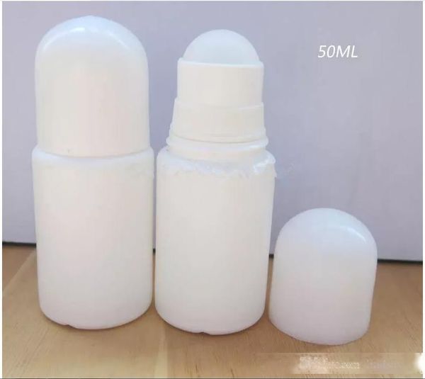 

500pcs 50ml empty roll on deodorant bottle container craft homemade professiona bottle white ing