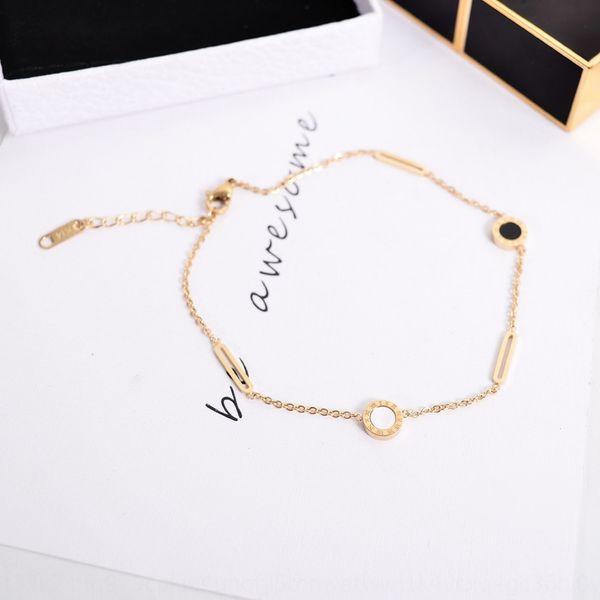 

2zrcy korean style jin jiao lian jin jiao lian titanium steel rose gold anklet women's simple mori all-match students' girlfriends, Red;blue