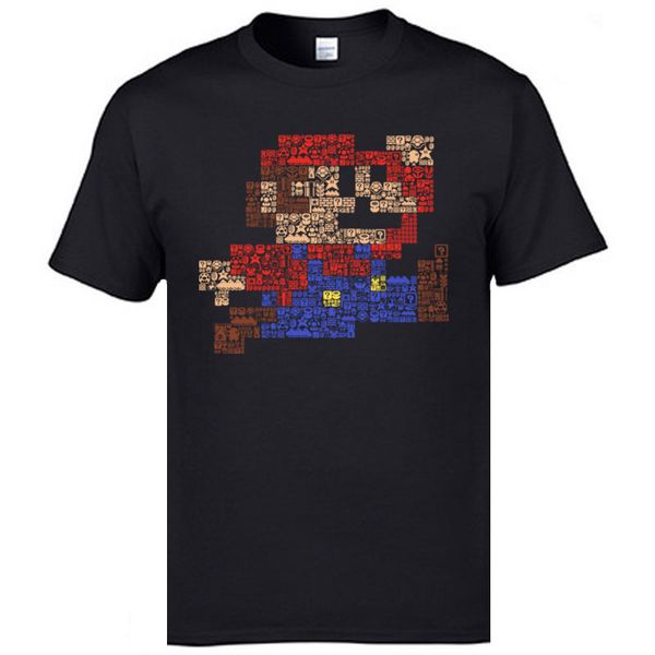 

супер марио футболки компании с коротким рукавом лето чистого хлопка шею мужчины футболка летняя футболка валентина день