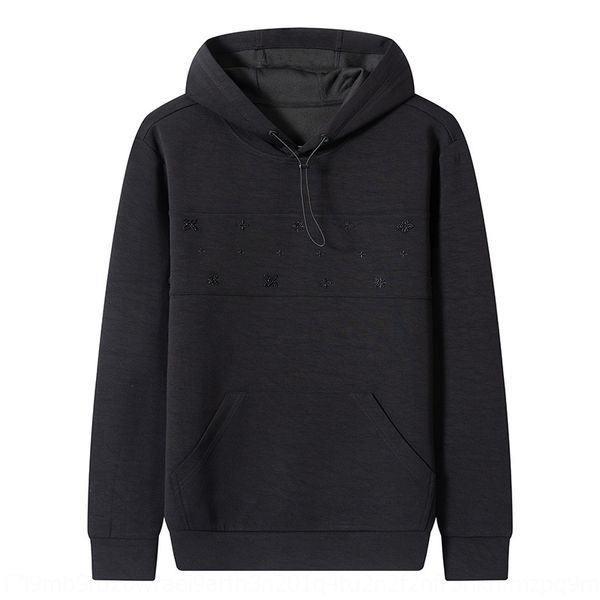 

2020 осенью новый мужские молодежные пальто пуловеров плюс плюс размера модного вскользь капюшон свитера мужского толстого свитера пальто bi, Black