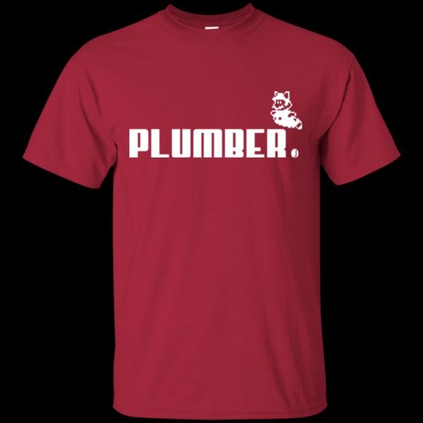 

printed men t shirt cotton tshirt plumber o-neck short-sleeve women t-shirt