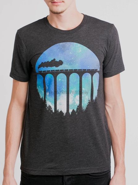 

night train - многоцветный на heather black triblend mens t shirt (1