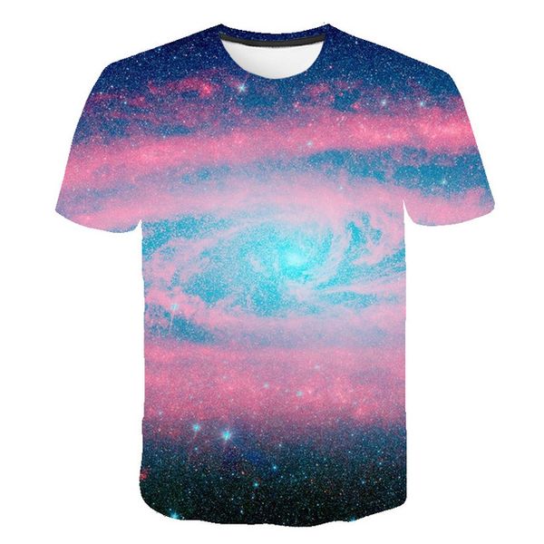 

magic stars galaxy male 3d print shirts humor oversized plus size men clothing