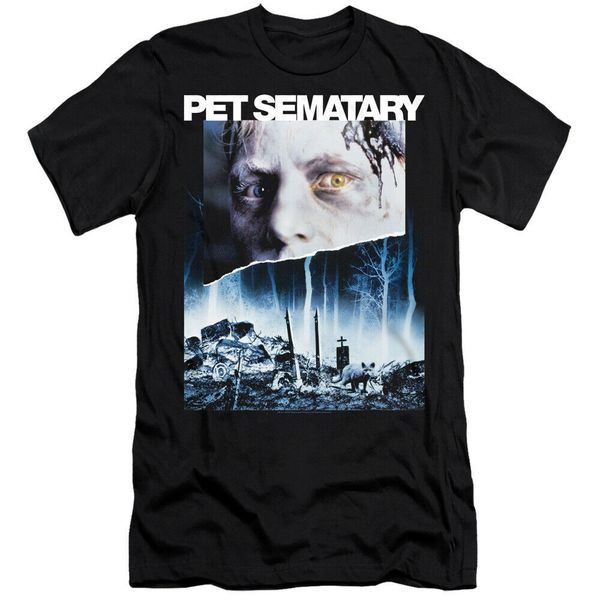 

кладбище домашних животные poster art лицензионный взрослая slim fit t-shirt дышащей tops футболочки