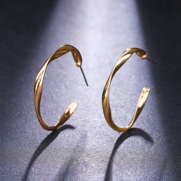 

stud be8 trendy women female earrings gold color simple jewelry gifts wholesale ae64, Golden;silver