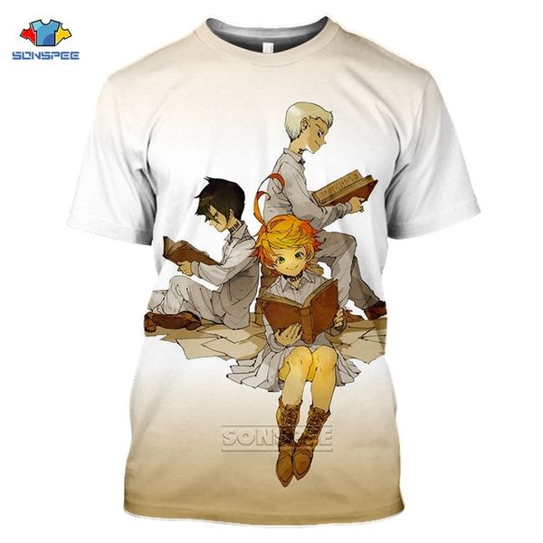 

new anime the promised neverland summer custom aesthetic 3d print shirts graphic graphic graphic men clothing