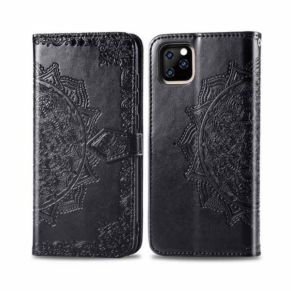 

fashion card slots wallet style phone cover for iphone 11 pro embossed pu leather flip case for iphone 11 pro max x xs xr 8 7 plus