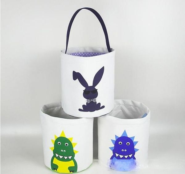 

new easter bunny basket cute printed easter buckets kids lucky egg baskets child candy bags holiday fashion kid handbag toy storage bags