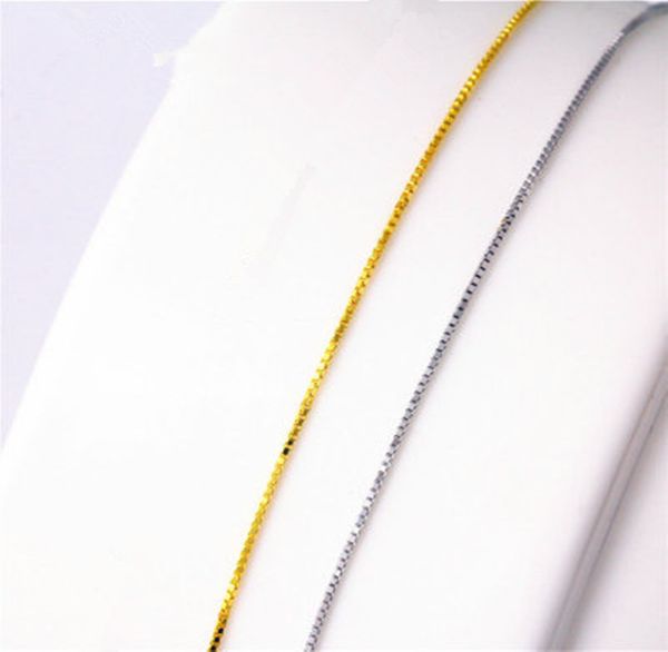

не 1.5mm коробок ожерелье (без боковых цепей) ювелирной дама цепи, Silver