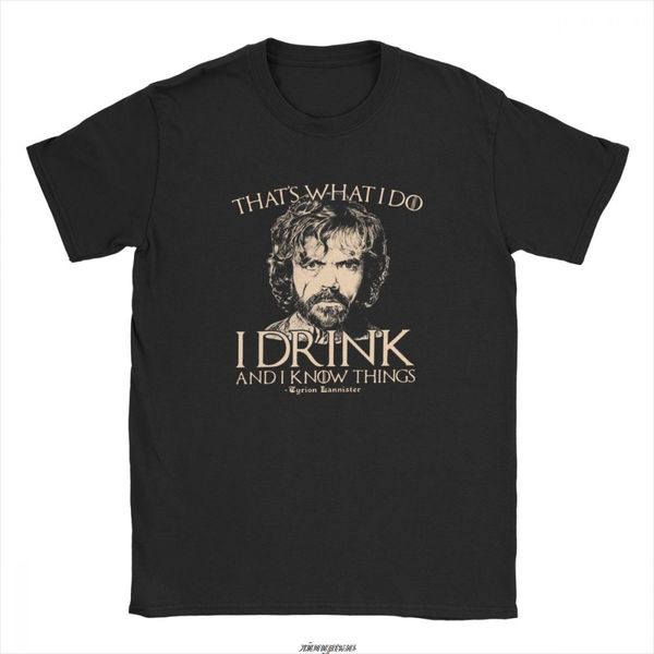 

t-shirt i drink and i know things tees tyrion lannister t shirt for men vintage crew neck 4x 5x