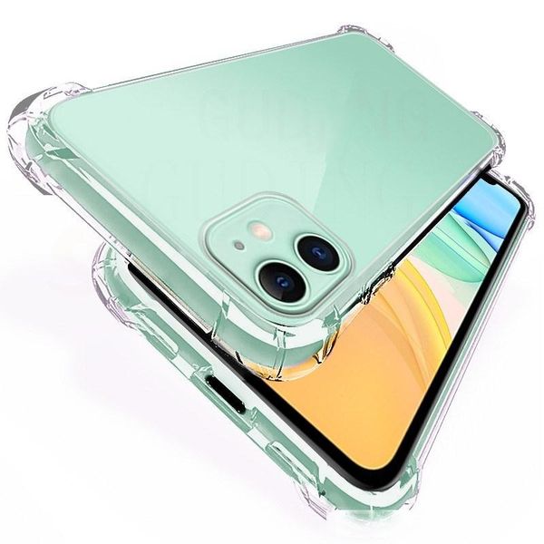 

funda transparent shockproof silicone case for iphone 11 pro x xs max xr 6 5 s 7 8 se 2 2020 plus case 360 clear tpu cover coque