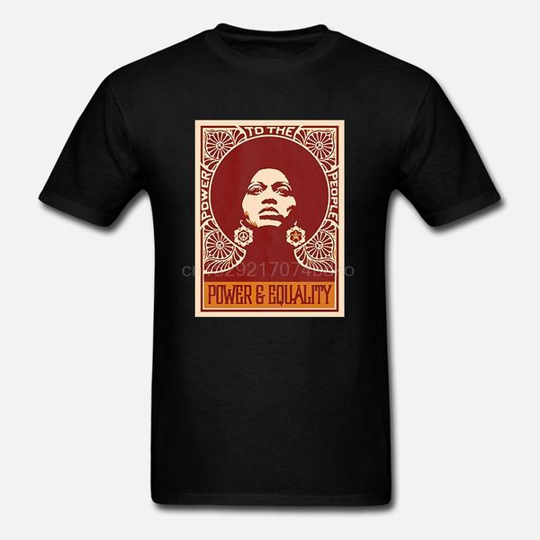 

shepard fairey power and equality stylized black t-shirt short sleeved t shirt for men funny tee shirt women t shirt