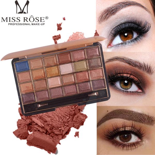 

miss rose waterproof matte shimmer eye shadow powder contour palette face makeup