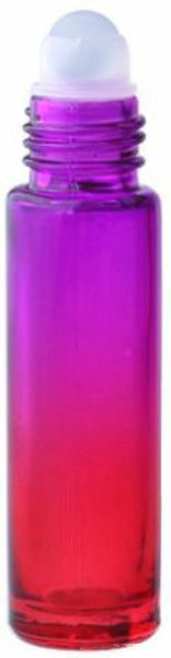 

10ml roll on glass bottle gradient color empty perfume essential oils glass bottle with stainless steel roller balls