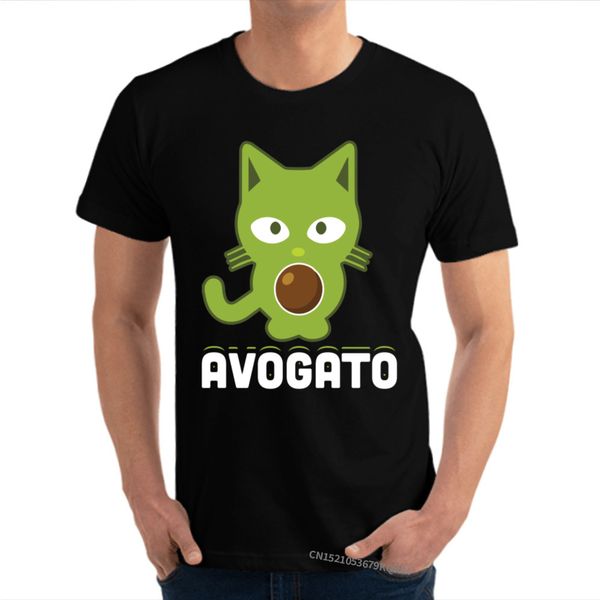 

new arrival avogato cute cat avocado t shirt o-neck summer fall 100% cotton t-shirts casual short sleeve tees custom