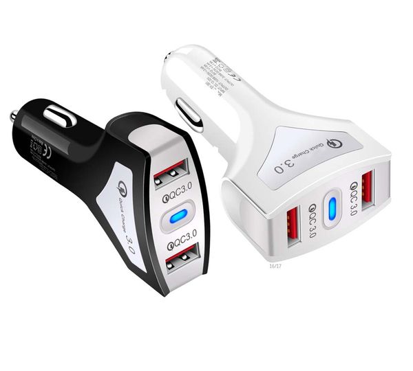 

pd 3.0 usb type-c car charger 3-ports quick charge 3.0 fast charger for car phone charging adapter