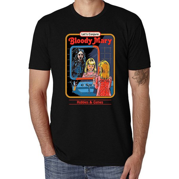 

let's conjure bloody mary ringer t-shirts men cotton short sleeve tee shirt