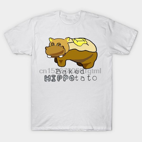 

men short sleeve tshirt baked hippo tato funny t shirt women t-shirt