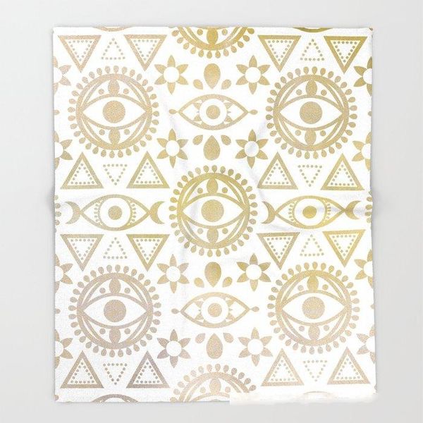

geometric evil eye metallic throw blanket flannel blankets soft warm microfiber blanket travel customizable
