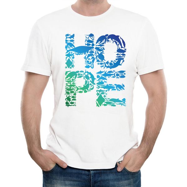 

new 2019 men's hope word design t shirt summer cool soft short sleeve tee