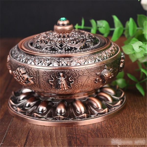 

metal incense burner fashion retro alloy thurible for buddhist supplies incensory for home design decorations 24zg zz
