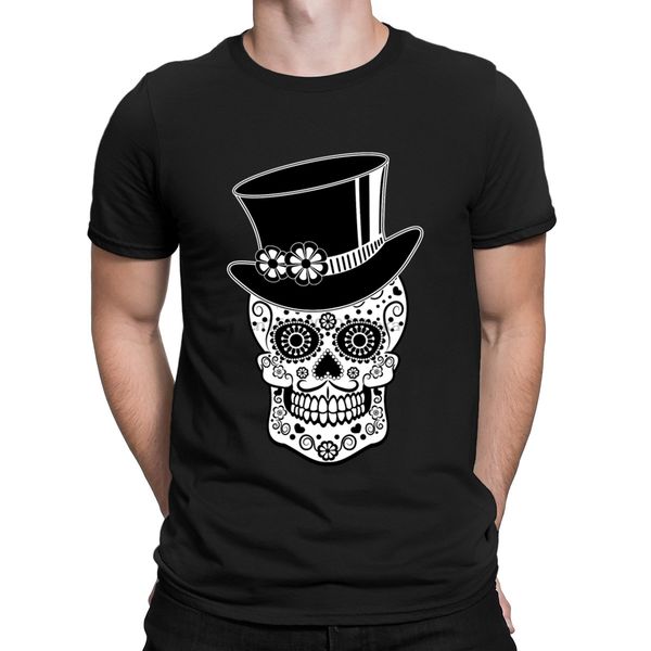 

gentleman sugar skull tshirt slogan personalized novelty t shirt for men 100% cotton costume 2019 anlarach popular