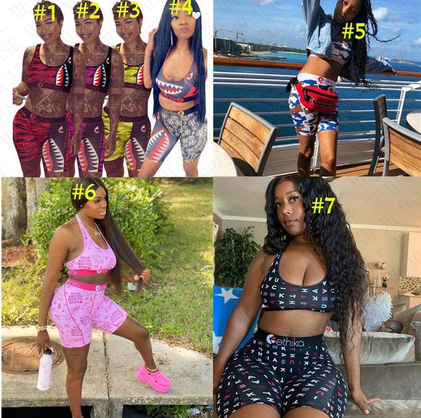 

women swimsuit shark tie up bra + shorts swimming bathing suit trunk pants summer swimwear 2 piece bikini set beach bathing suit d61514, Blue