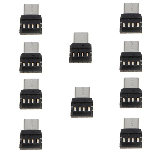 

10 pcs metal usb type c converter fast charging mobile phone converter otg adapter
