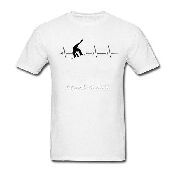 

heartbeat snowboarder t shirt custom short sleeve tshirt men summer streetwear plus size o-neck cotton funny t-shirts